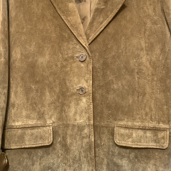 Women Large Suede Leather Jacket Vintage Western - Picture 3 of 5